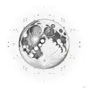  moon phases tattoo design idea