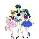 sailor moon, sailor Neptune and uranus tattoo design idea