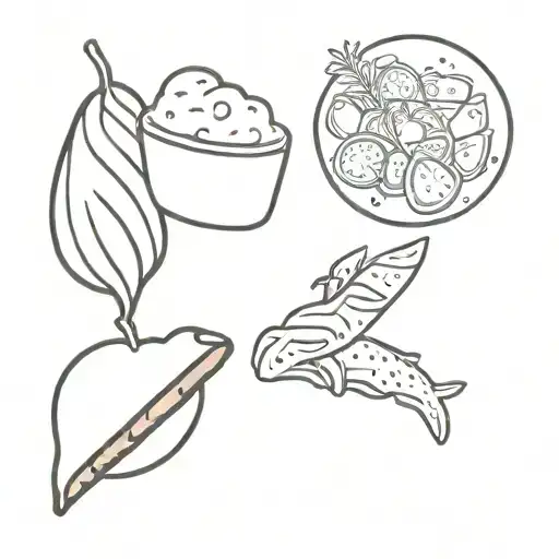 foodie and 2004 tattoo design idea
