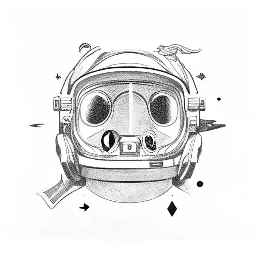 Space cowboy tattoo design idea