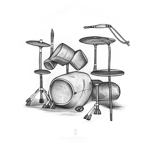 Drummer tattoo design idea