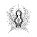 falling angel tattoo design idea