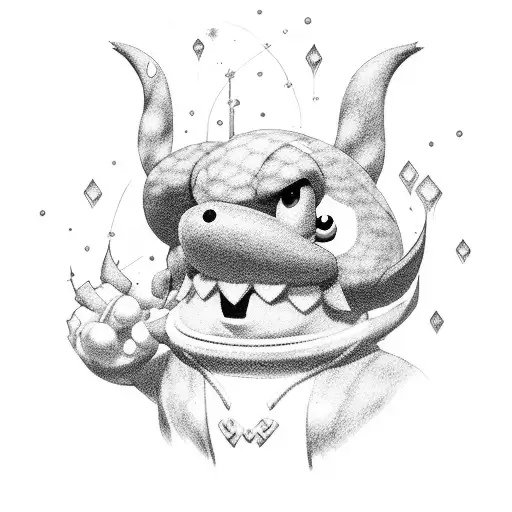 nintendo characters tattoo design idea