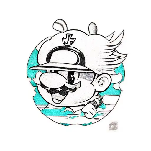 nintendo characters tattoo design idea