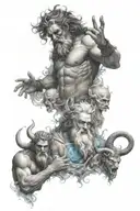 hades, zeus, and poseidon tattoo design idea