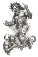 hades, zeus, and poseidon tattoo design idea