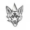 German shepherd tattoo design idea