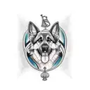 German shepherd tattoo design idea