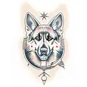 German shepherd tattoo design idea