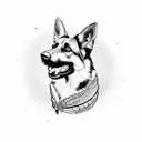 German shepherd tattoo design idea