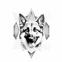 German shepherd tattoo design idea