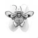 moth skull  tattoo design idea