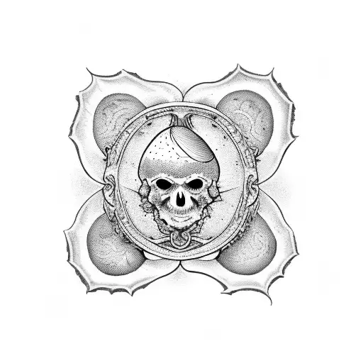 Edgar Allan Poe oyster shell tattoo design idea
