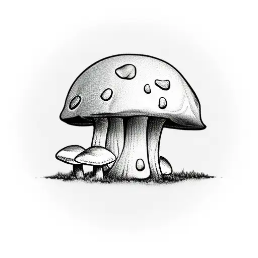 Mushroom Tramp Stamp tattoo design idea