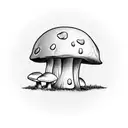 Mushroom Tramp Stamp tattoo design idea