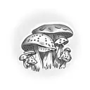 Mushroom Tramp Stamp tattoo design idea