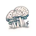 Mushroom Tramp Stamp tattoo design idea
