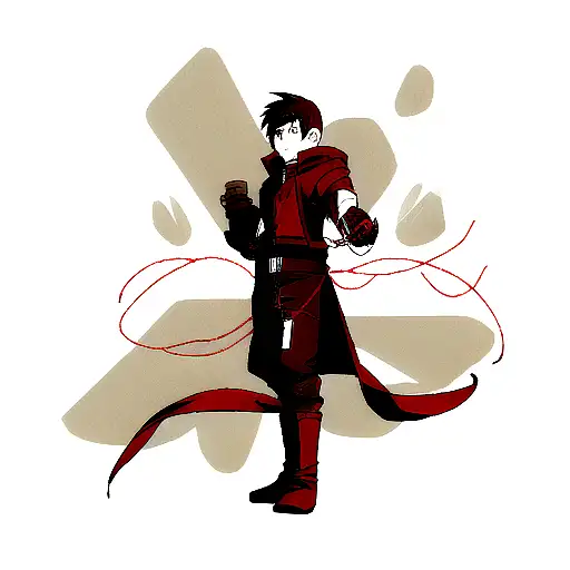 red thread of destiny  tattoo design idea