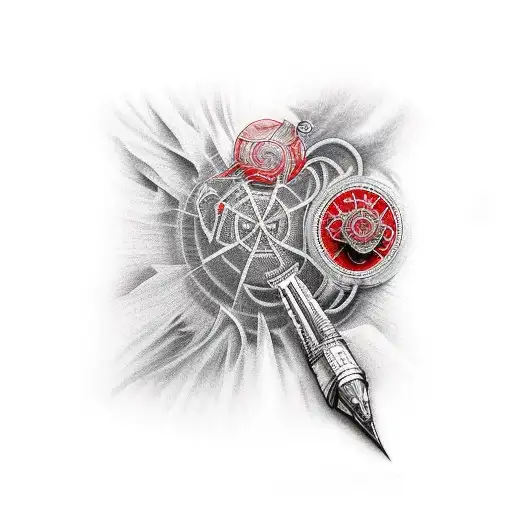 red thread of destiny  tattoo design idea