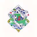 life is a gamble  tattoo design idea