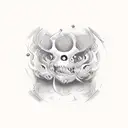 turn "manish" into a ambigram tattoo design idea