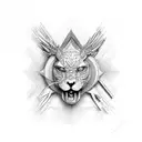 turn "manish" into a ambigram tattoo design idea