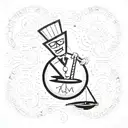 crazy accountant tattoo design idea