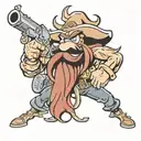 Yosemite Sam facr tattoo design idea