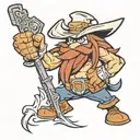 Yosemite Sam facr tattoo design idea