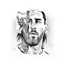 Messi  tattoo design idea