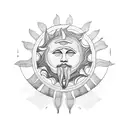 Helios the sun god tattoo design idea