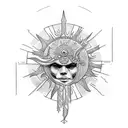 Helios the sun god tattoo design idea