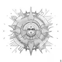 Helios the sun god tattoo design idea