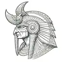 horus portrait looking tattoo design idea