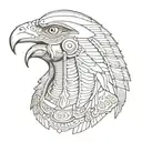 horus portrait looking tattoo design idea