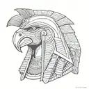 horus portrait looking tattoo design idea