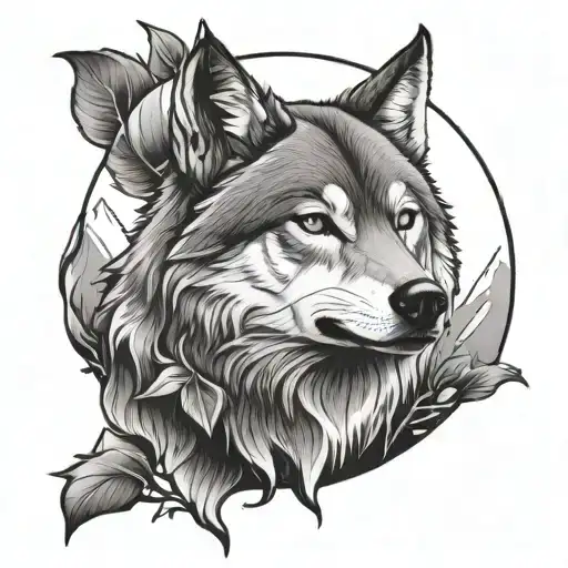 mental health, empathy, wolf, motivation tattoo design idea