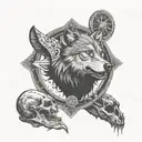 mental health, empathy, wolf, motivation tattoo design idea