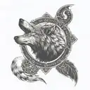 mental health, empathy, wolf, motivation tattoo design idea
