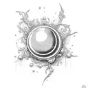 pearl tattoo design idea