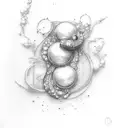 pearl tattoo design idea