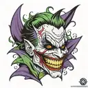 suicide squad joker face tattoo design idea