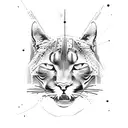 Puma silhouette with snowboard and stand up paddle incorporated tattoo design idea