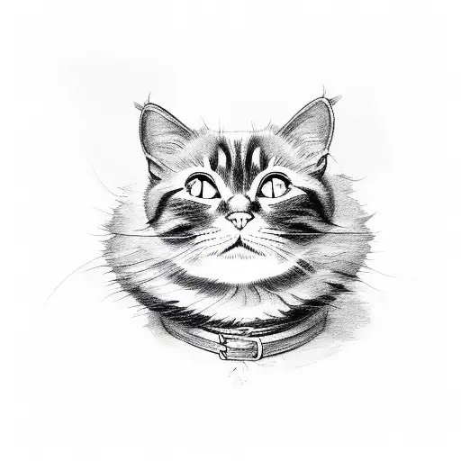 funny black cat tattoo design idea