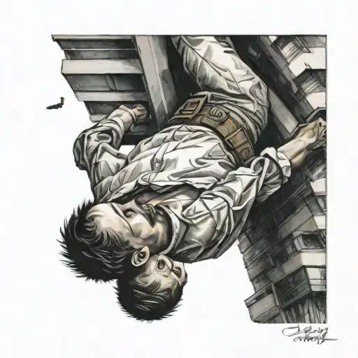 Falling Man tattoo design idea