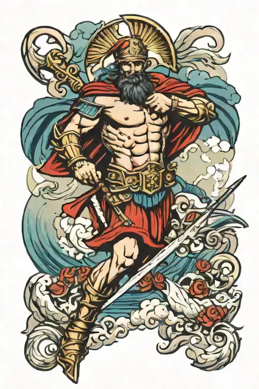 marine battle of Thermopylae  tattoo design idea