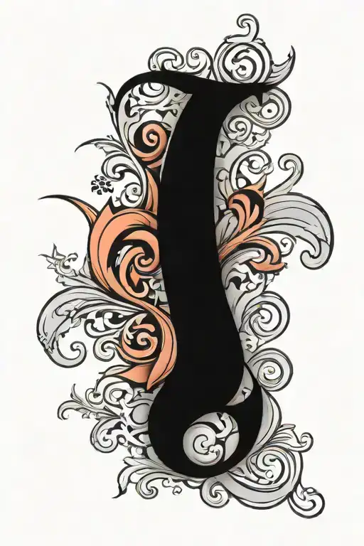 letters L D G V tattoo design idea