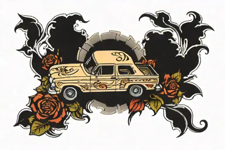Ford 250 tattoo design idea