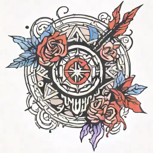 Victim's mark from the anime Yuerserk made from lipstick marks tattoo design idea