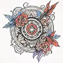 Victim's mark from the anime Yuerserk made from lipstick marks tattoo design idea